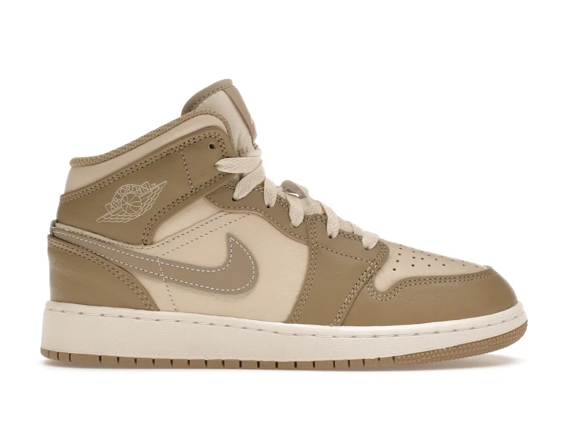 Детские кроссовки Lifestyle с принтом Jordan 1 Mid Jordan, Legend Brown/Khaki Brown