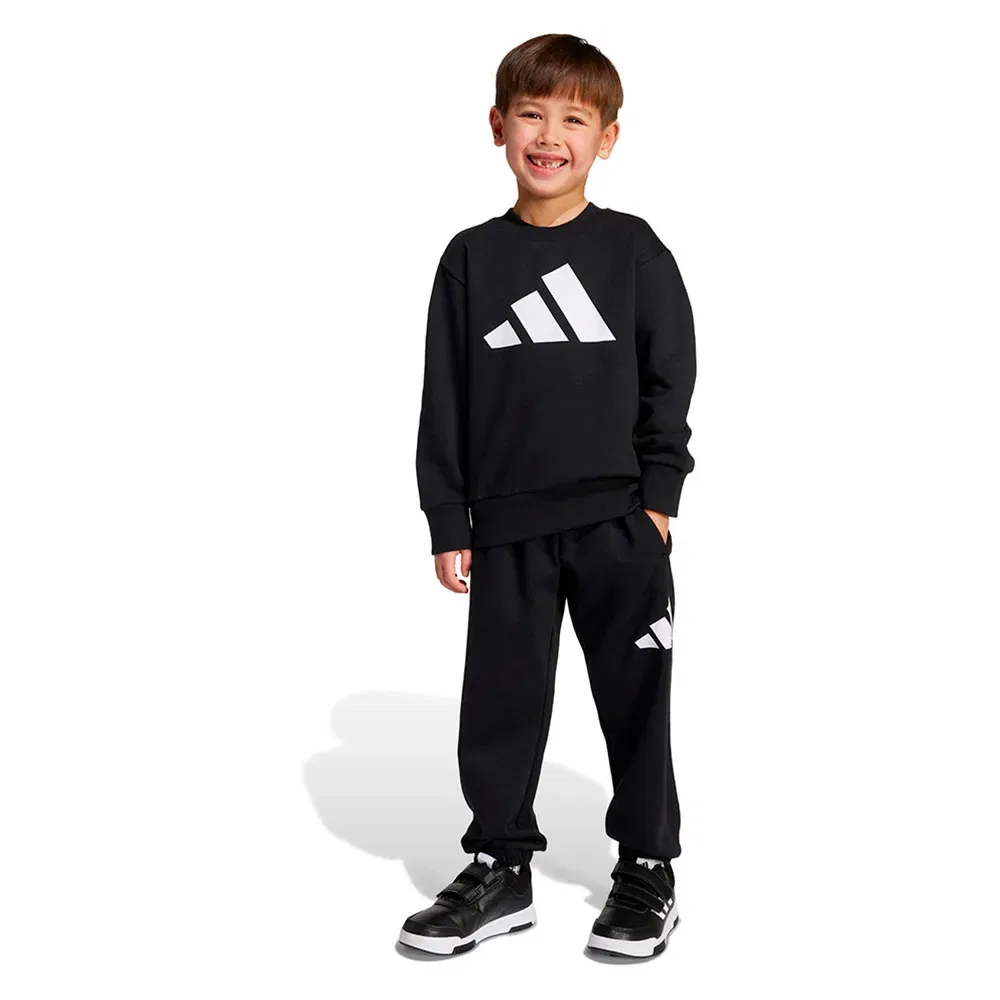 Детский спортивный комплект для девочек с логотипом Adidas Essentials Joggers Set, Black