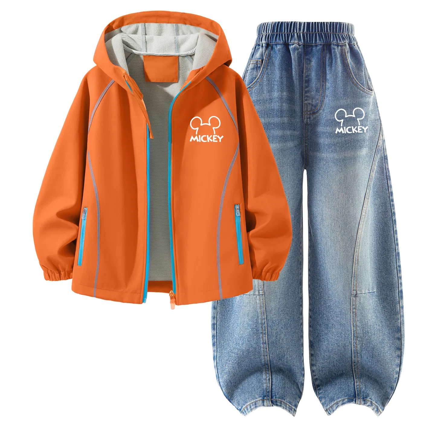 Детский спортивный комплект с капюшоном Disney Thick Board Di Line K Vibrant Orange+Thick Board Di Line K Denim Light Blue