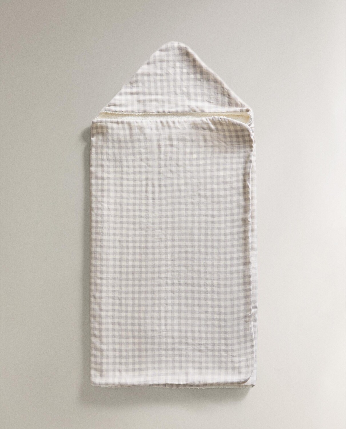 

Детское полотенце с капюшоном Zara Home Gingham check, голубой