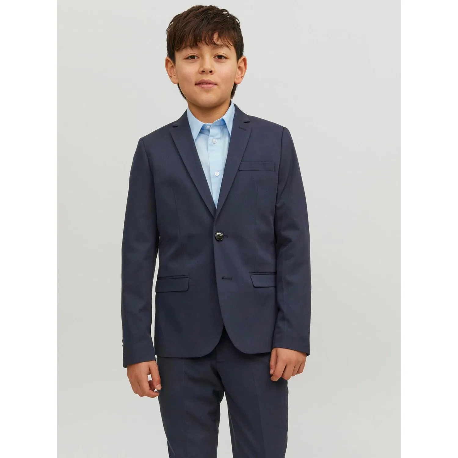 Детский пиджак стильный Slim Fit Jack & Jones Junior, Dark Navy
