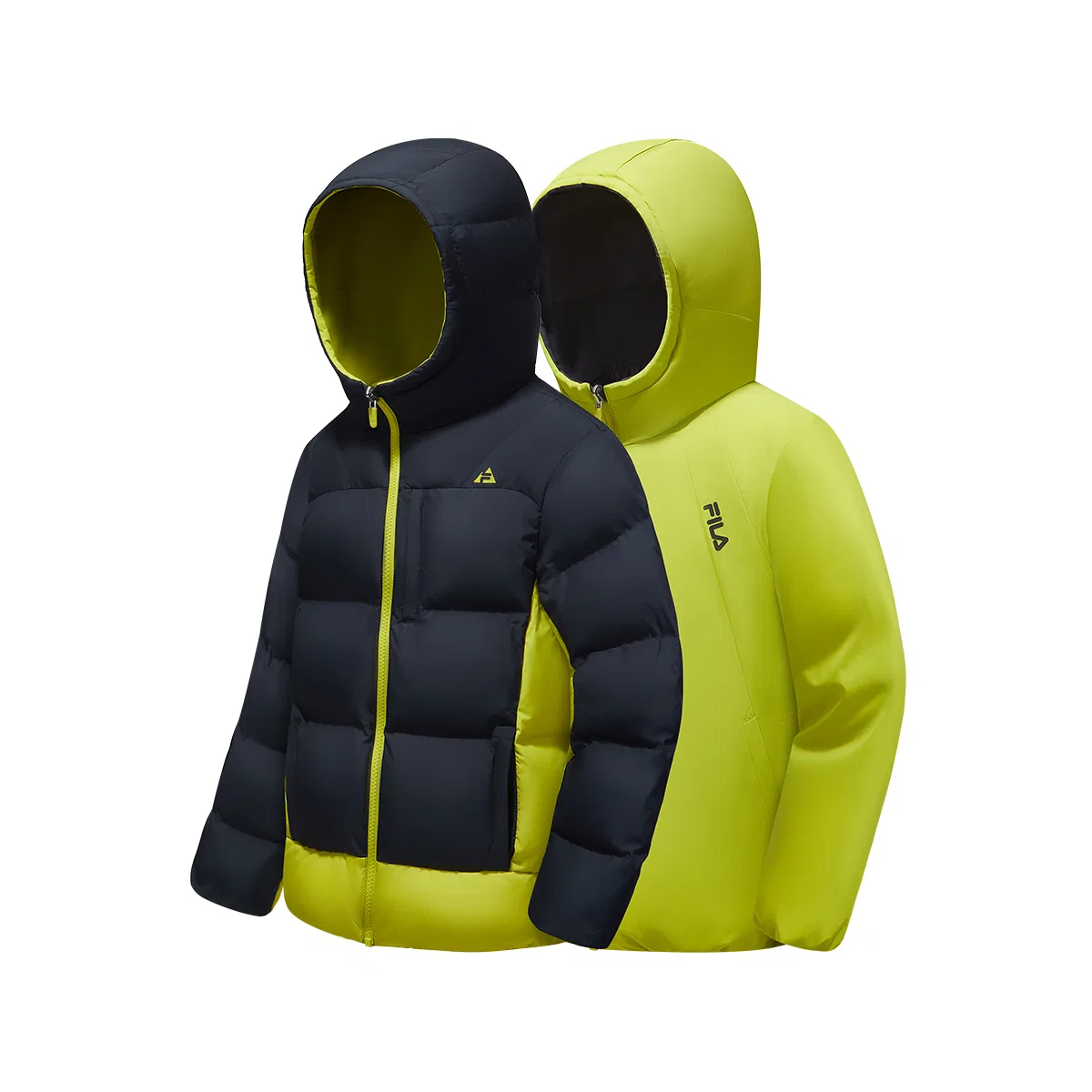 Детское пуховое пальто с капюшоном утепленное FILA KIDS, Royal Blue — фото 4