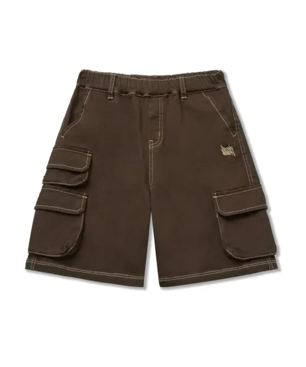 Шорты карго хлопковые, Kids cargo cotton pants Brownbreath Kids, коричневый — фото 2