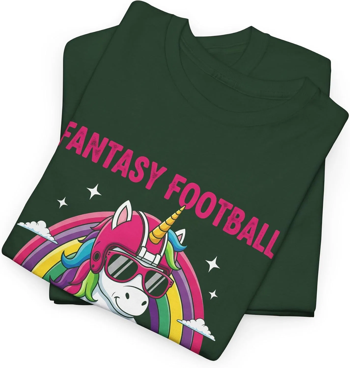 Мужская футболка с принтом Fantasy Football Loser, тёмно-зелёный — фото 2