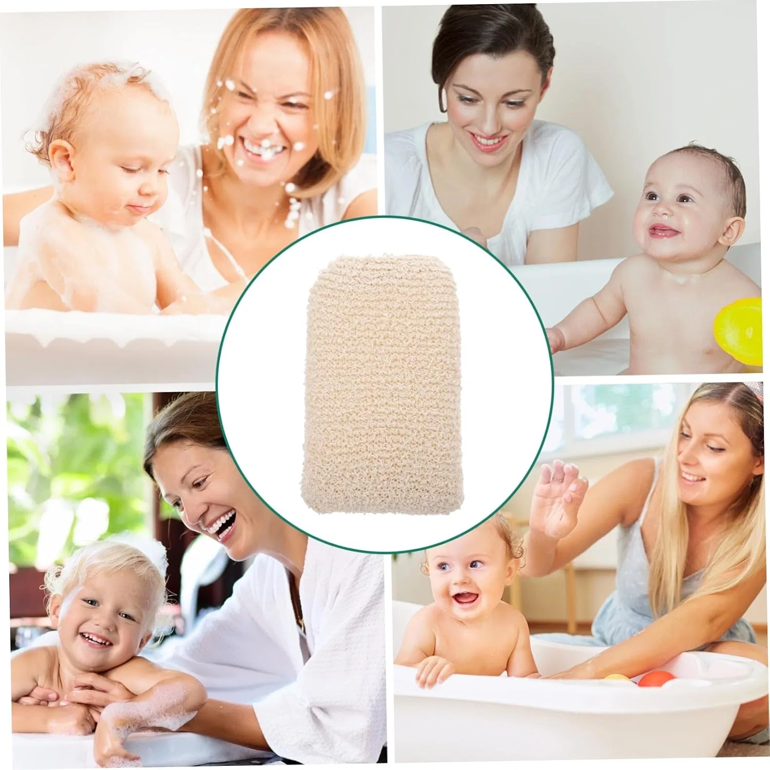 Мочалка для душа, Minkissy, набор 12 шт, 15x10x4 см, Beige — фото 2