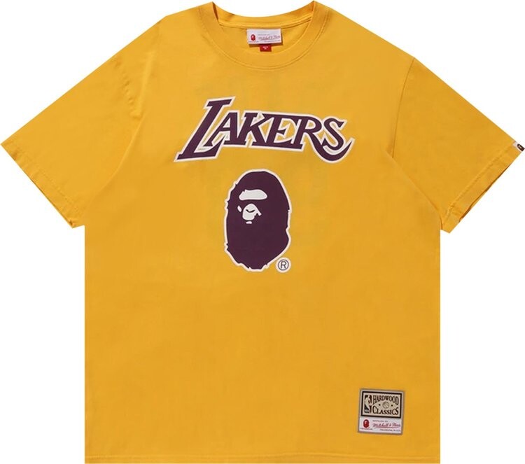 

Футболка BAPE x Mitchell & Ness Lakers Tee 'Yellow﻿', желтый