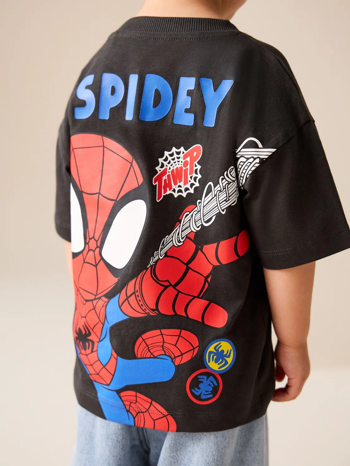 Футболка с принтом Spidey, Marvel Next, угольно-серый