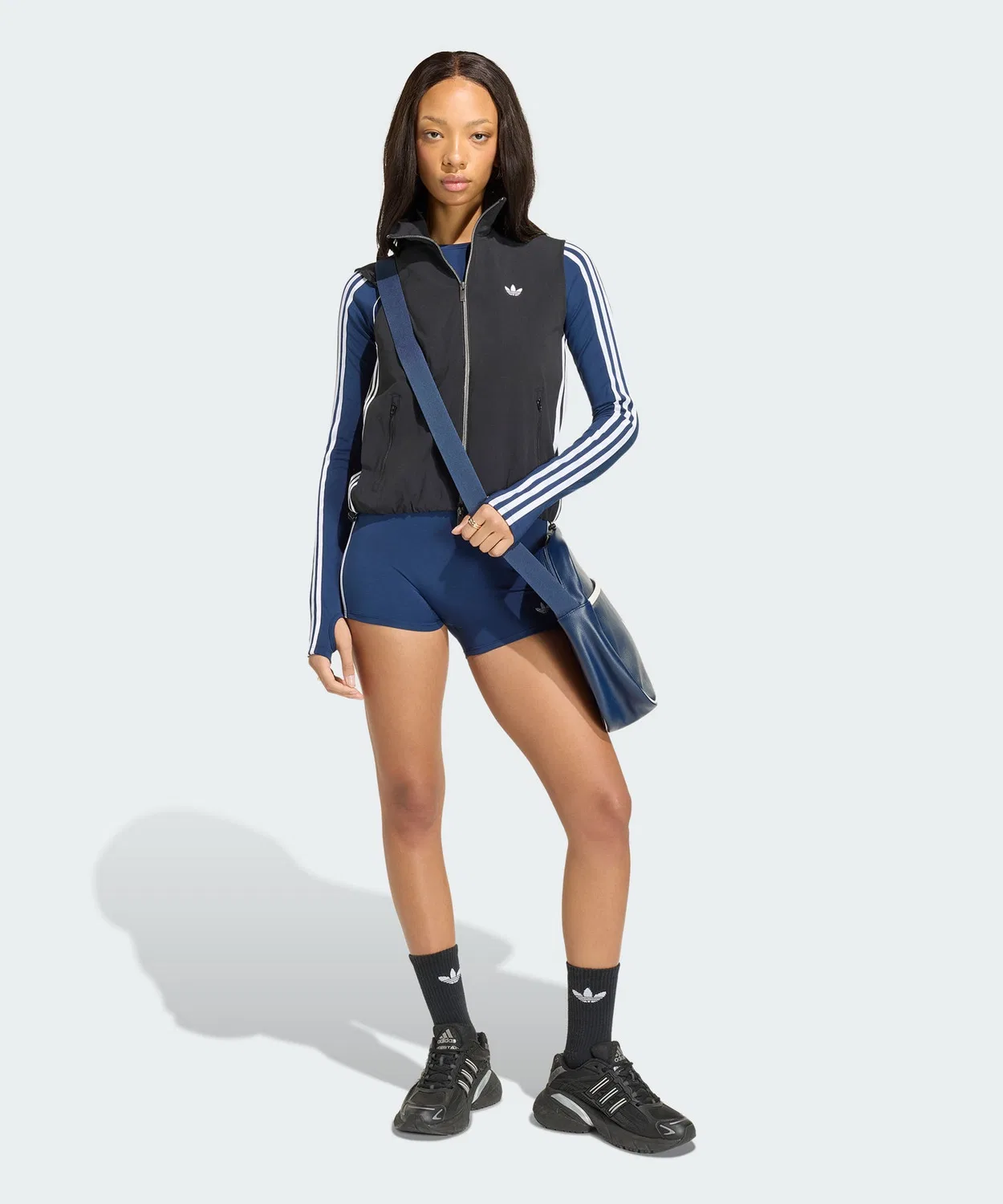 Женский топ-трактор без рукавов с воротником-хомутом, модель AdiRenium 5.0 Adidas, Black — фото 3