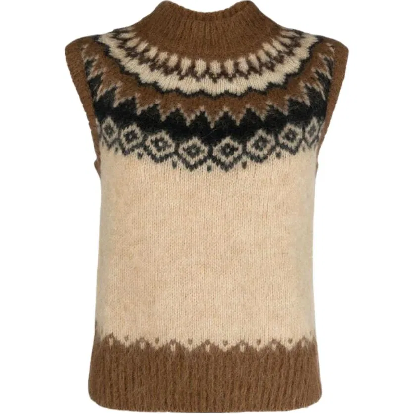 Женский топ без рукавов Polo Ralph Lauren, Beige Brown Multicolor