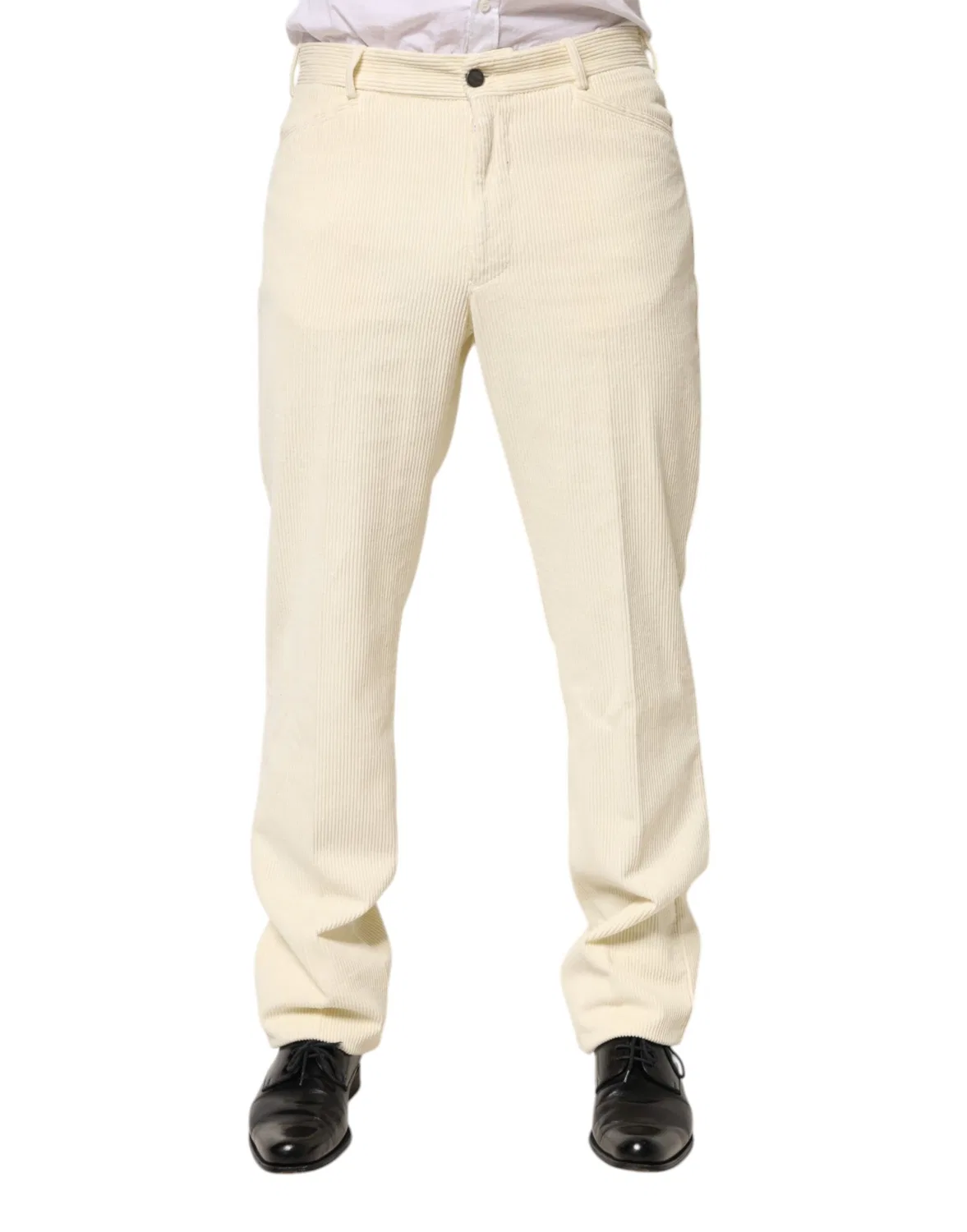 Мужские брюки прямого кроя из хлопкового вельвета Corduroy Pants Burberry, Beige