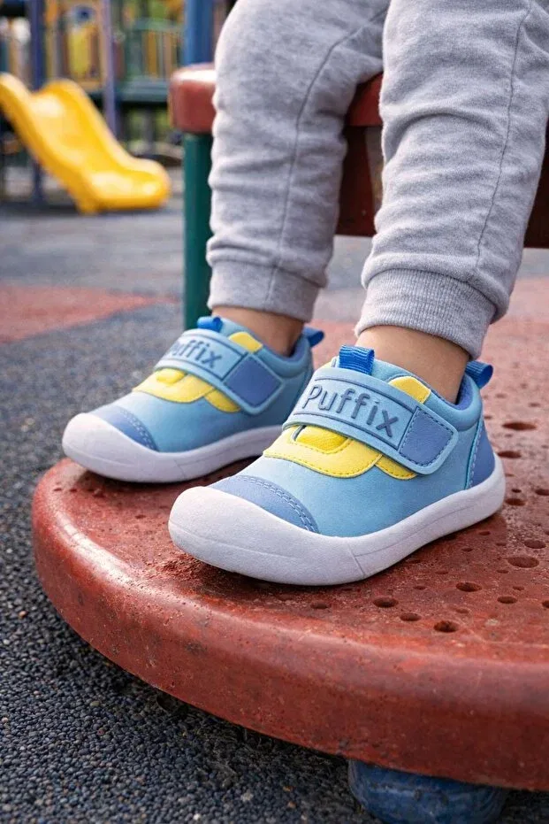 Детские ортопедические сандалии с липучкой Babetty, Blue-Yellow — фото 2