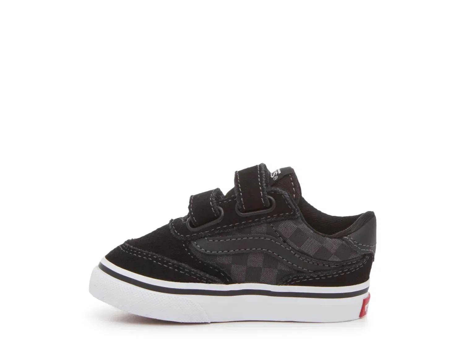 Кроссовки детские Vans Brooklyn, Black/Grey Checkerboard Print — фото 3