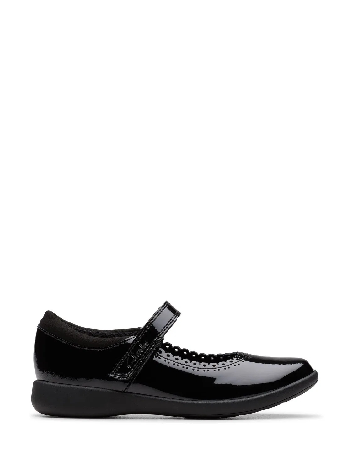 Школьные туфли Clarks Etch Pure, лакированные, для девочек, черный