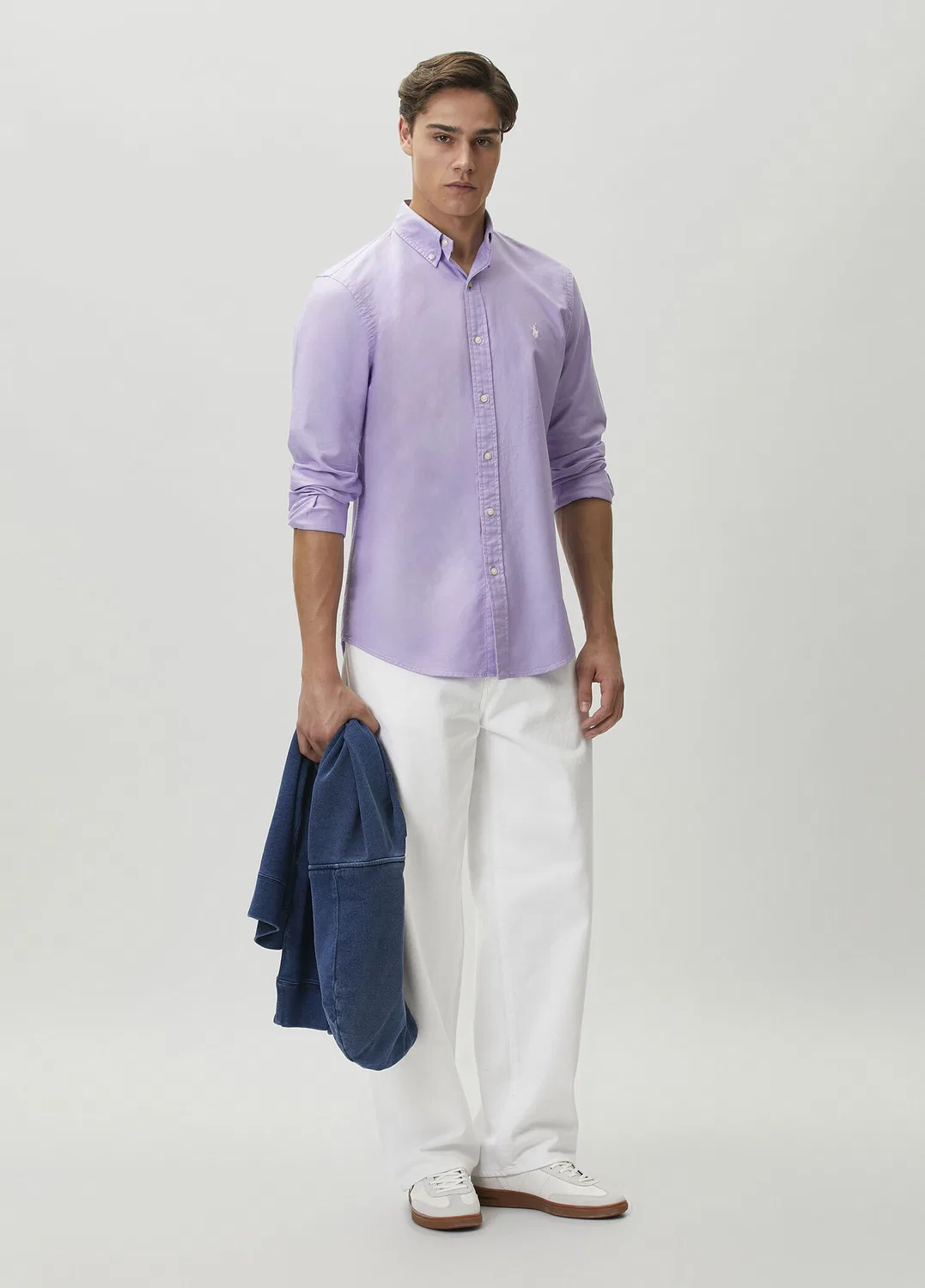 Рубашка Oxford Custom Fit Polo Ralph Lauren, mor — фото 2