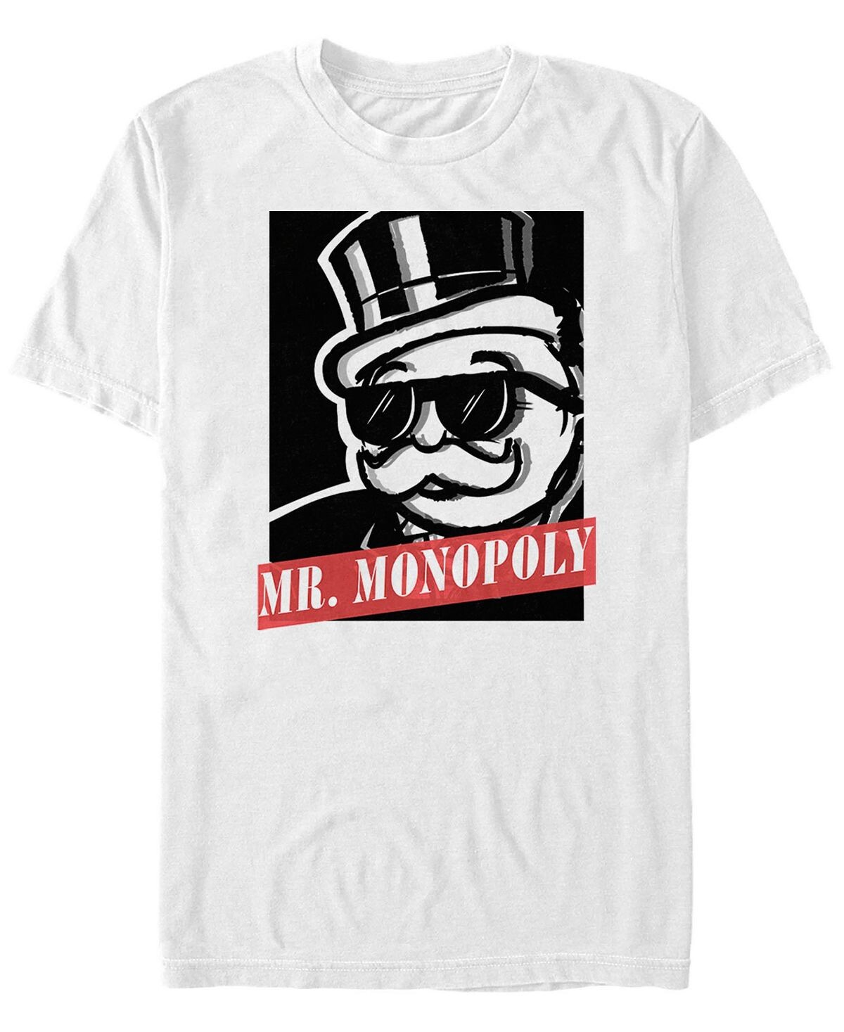

Мужская футболка с коротким рукавом mr monopoly с графическим плакатом Fifth Sun, белый