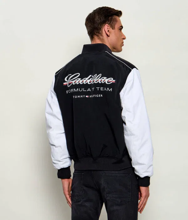 Мужская куртка-бомбер с принтом Script Varsity Tommy Hilfiger, черный — фото 3