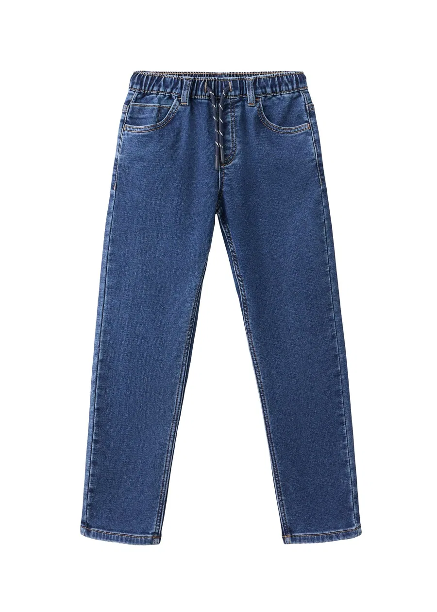 Детские джинсы MANGO KIDS Regular Jeans 'COMFY' синего цвета