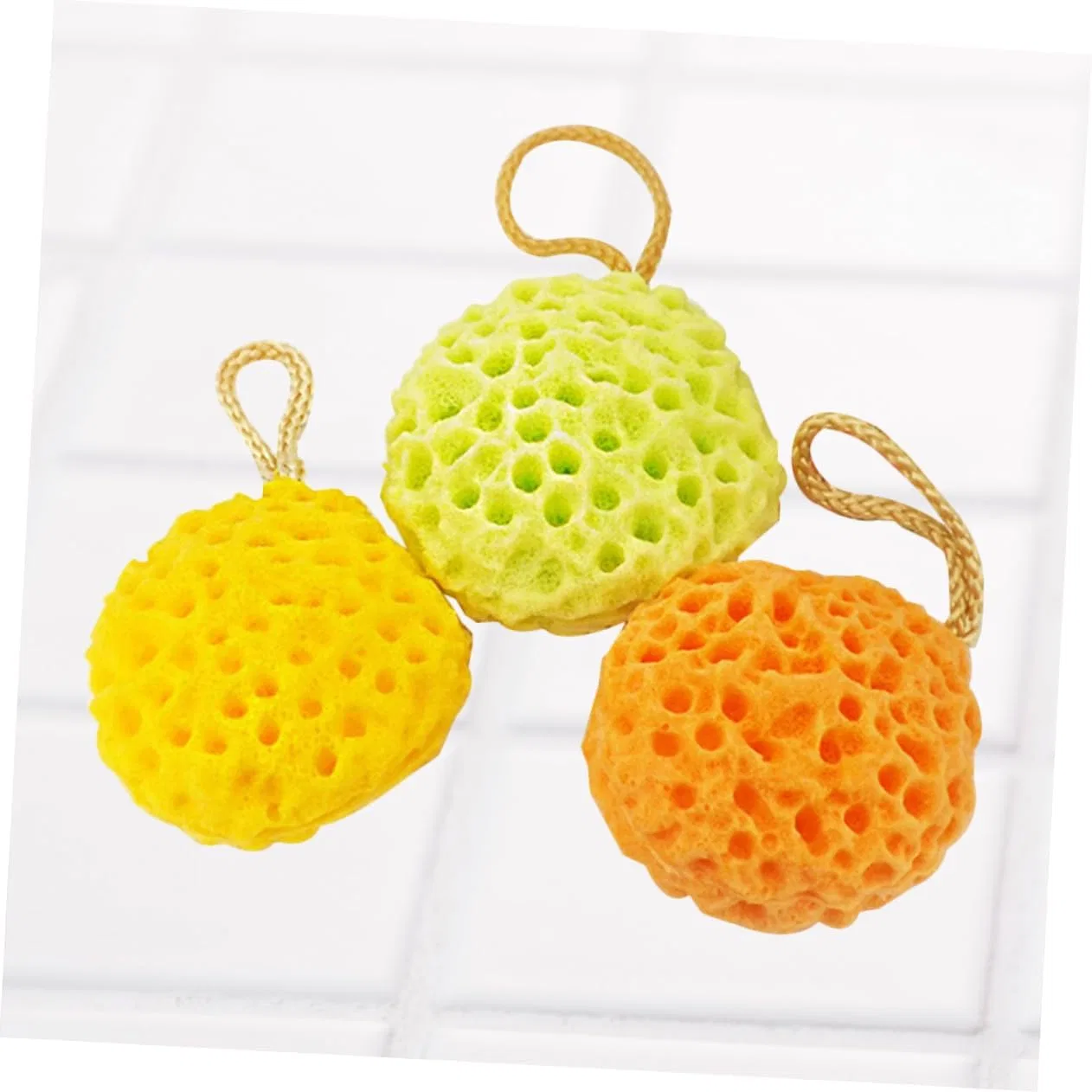Мочалка для душа Honeycomb, Angoily, 9 шт, 11x9x5 см — фото 4