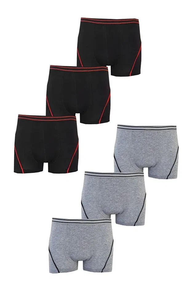 Детский комплект боксеров для мальчиков хлопковый Tutku, Black-Grey