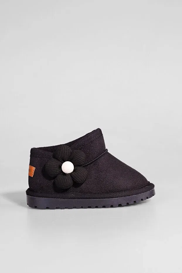 Детские ботинки для девочек замшевые Minto floral boots Panpan, Black