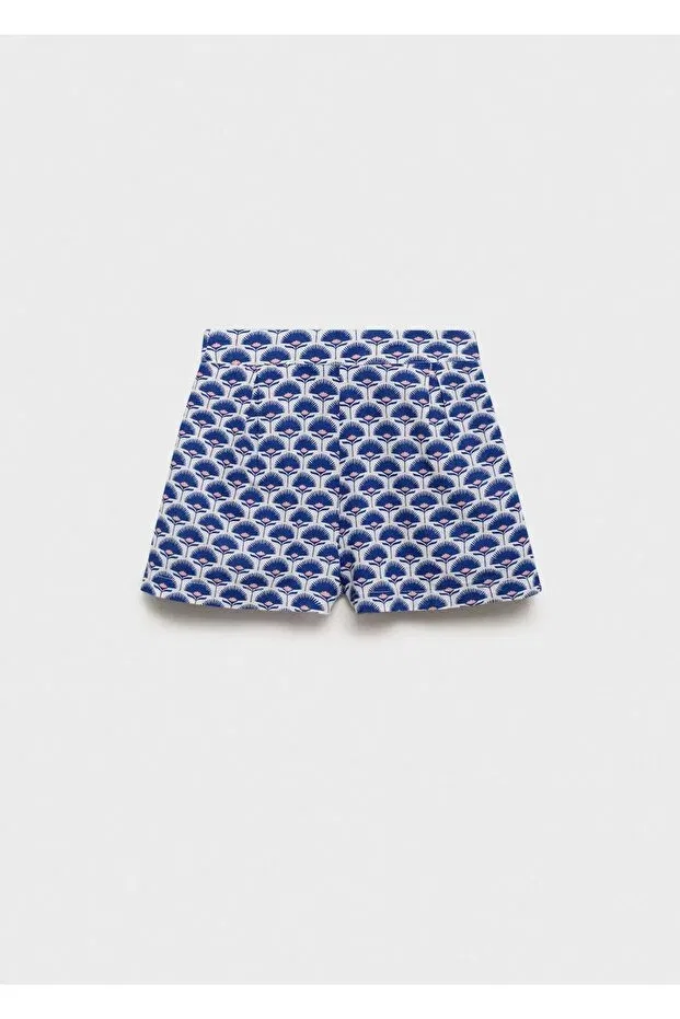 Детские шорты для девочек льняные Mango Kids, Blue