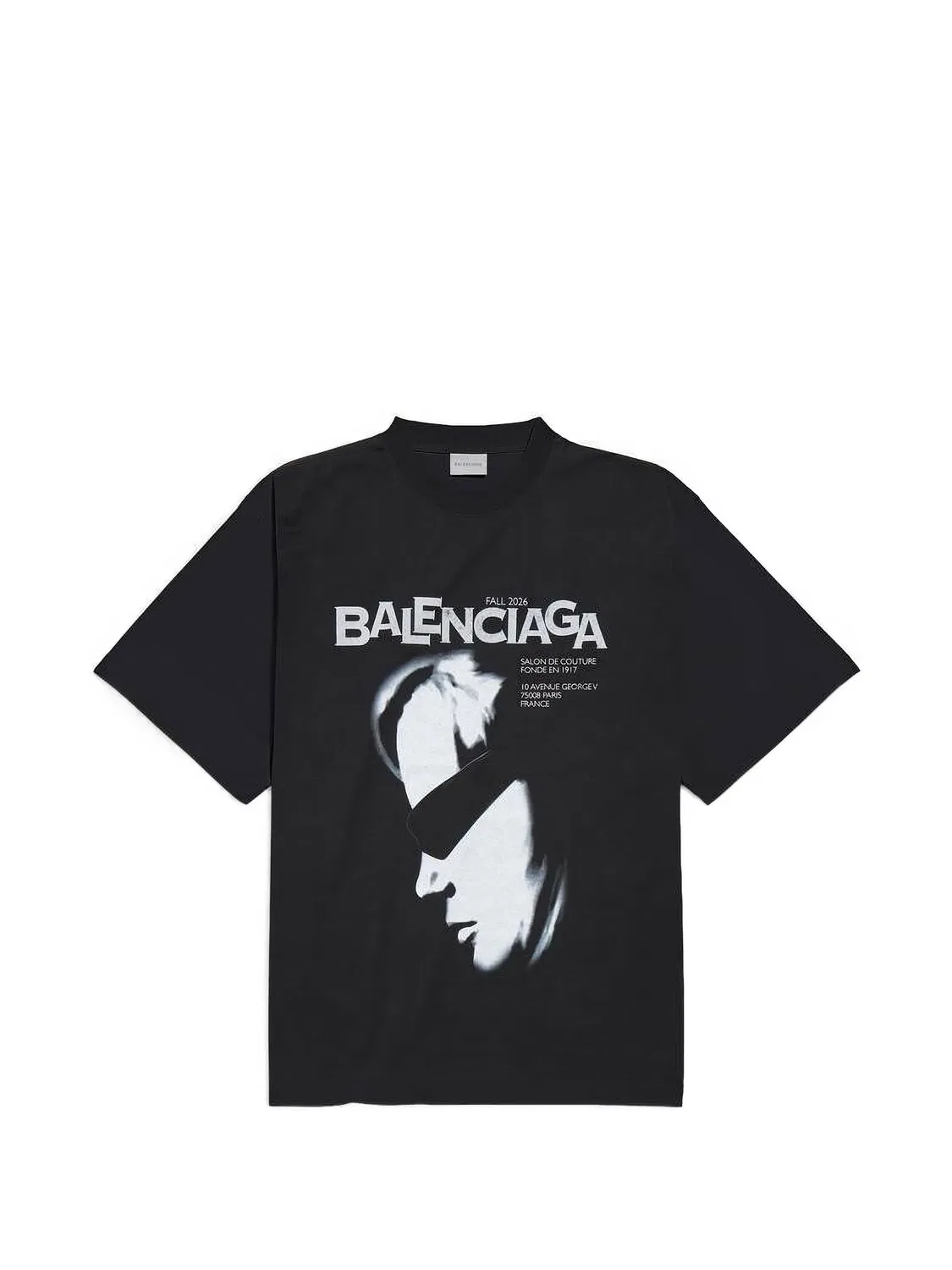 Футболка Lady in Shades черная Balenciaga, черный