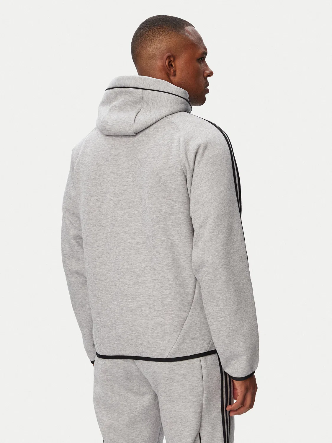 Мужская толстовка стандартного кроя Spacer Teamgeist Cutline Hoodie Adidas, серый — фото 3