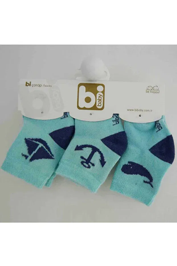 Детские носки для новорожденных с принтом Bibaby, Turquoise