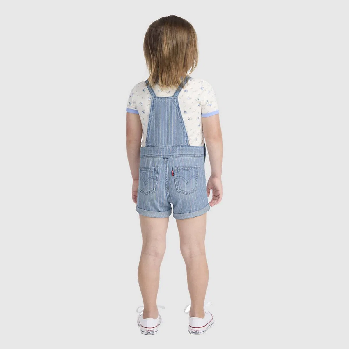 Комбинезончик с завязками для девочек 2-4 лет Levi's, Ever Afternoon - Light Wash — фото 2
