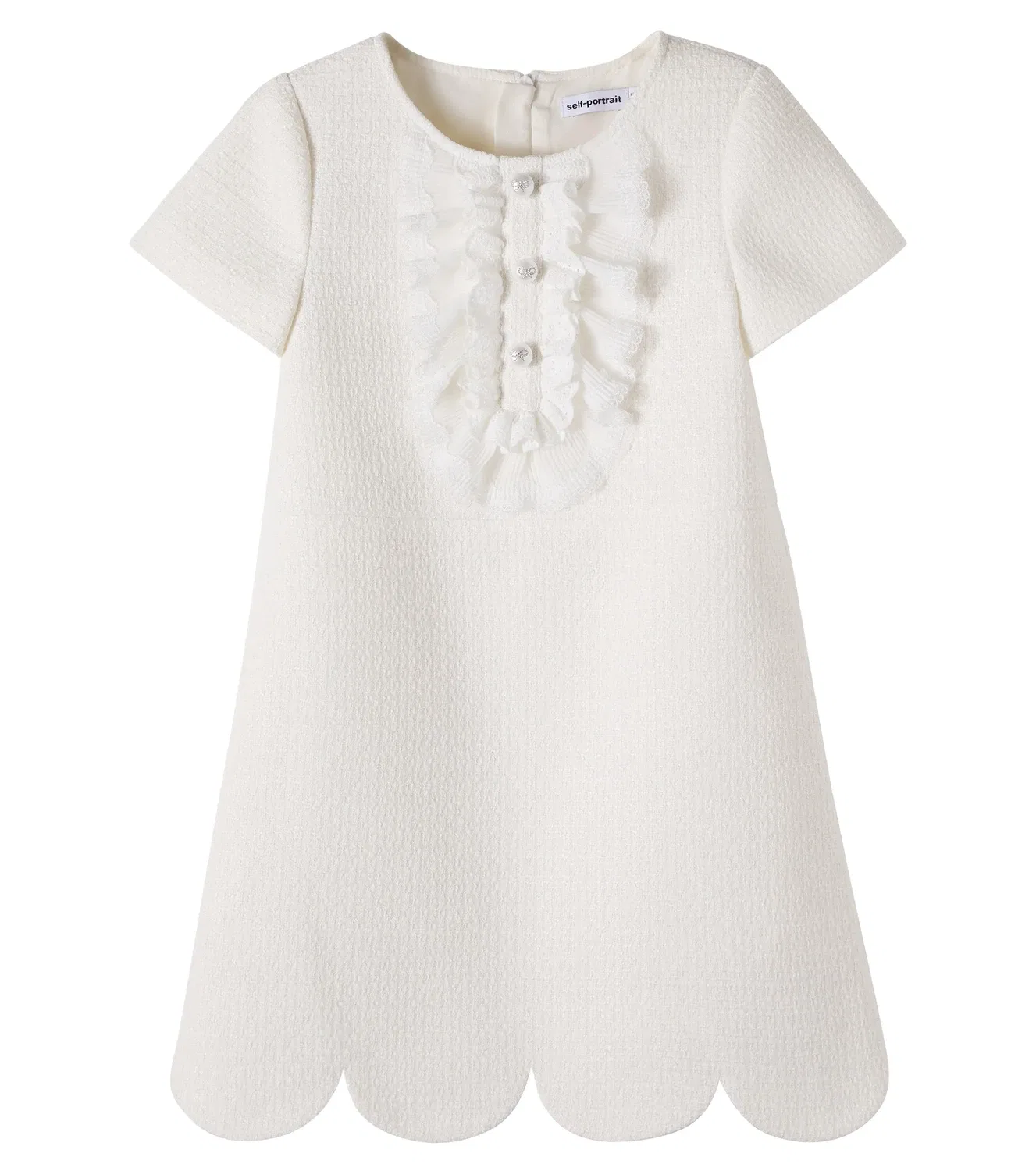 Букле платье Self-Portrait Kids, белый