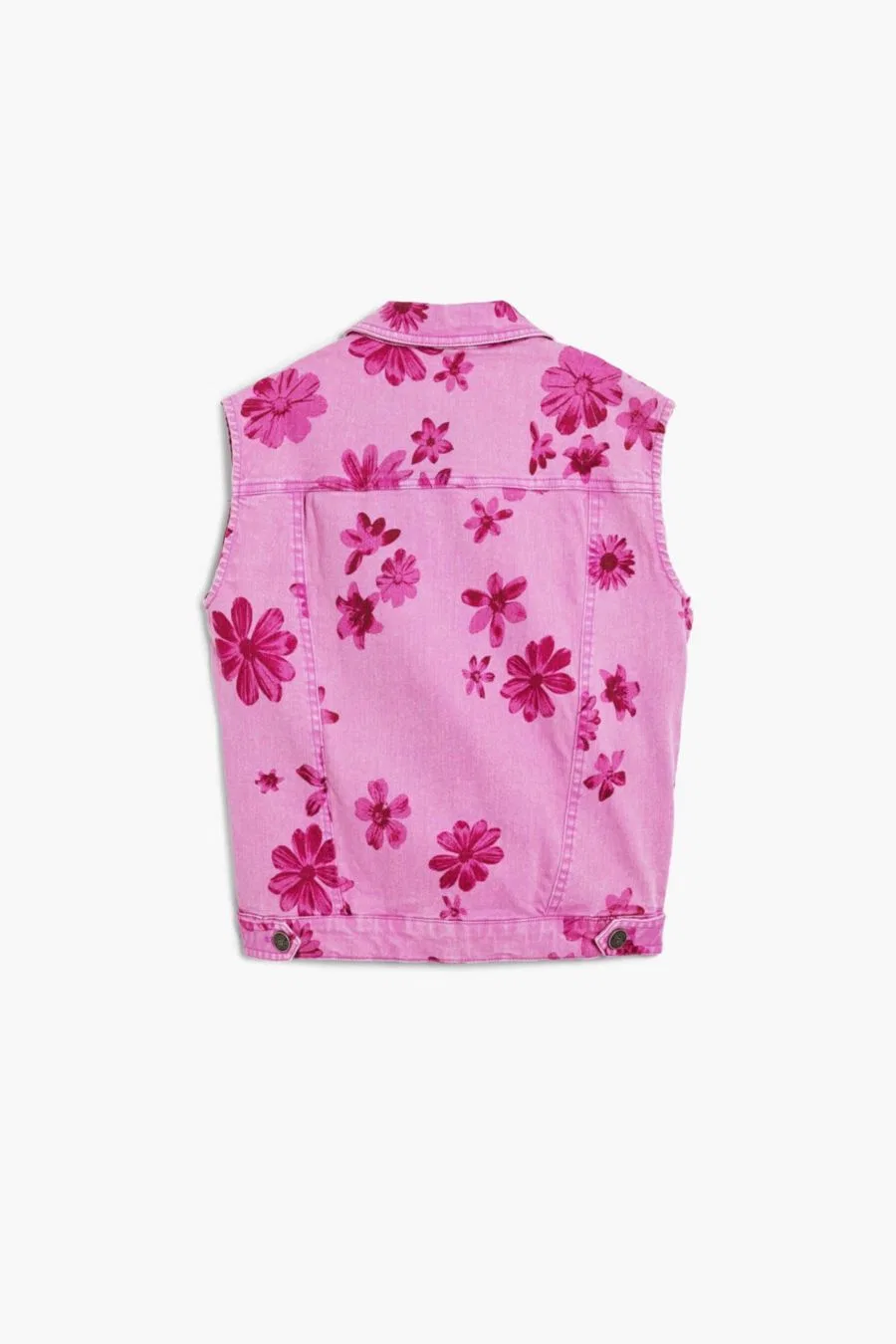 Жилет джинсовый с цветочным принтом Desigual, Dark Pink — фото 4