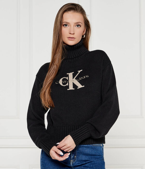 

Водолазка женская Calvin Klein Jeans свободного кроя, черный