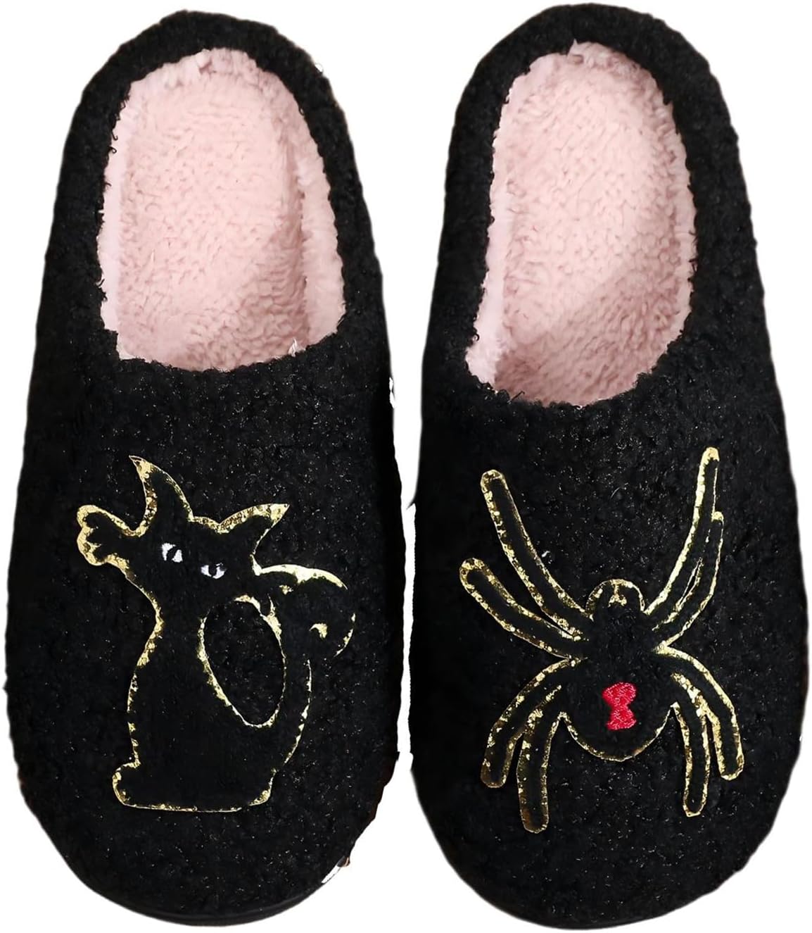 

Женские и мужские домашние тапочки с эффектом памяти, мягкие, без шнурков, противоскользящие, пушистые, для дома и улицы Edobao, Spider Cat