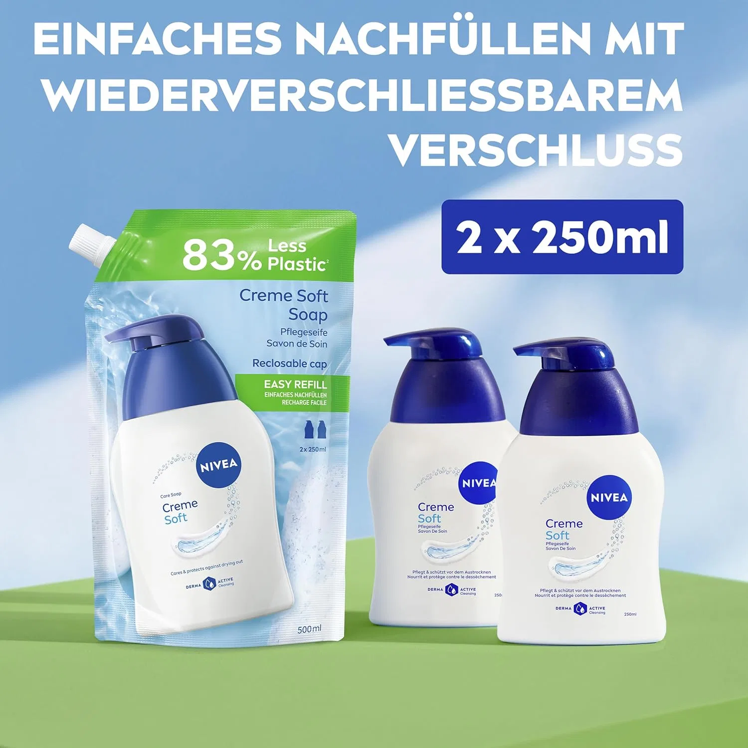 Жидкое мыло для рук NIVEA Creme Soft, 500 мл, Белый — фото 3