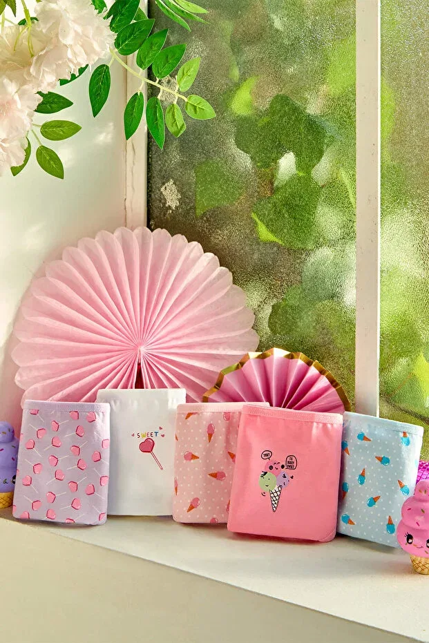 Детские трусы для девочек с принтом 5-pack Berrak, Pattern-34