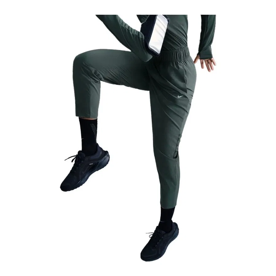 Спортивные брюки с высокой посадкой Nike Dri-FIT Fast Mid-Rise 7/8, Зеленый — фото 3