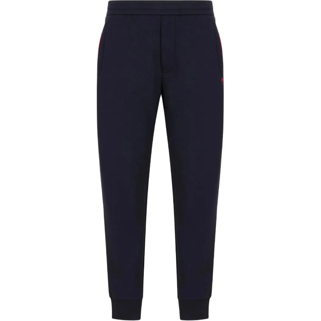 Трикотажные спортивные штаны, модель Knitted Sweatpants, EMPORIO ARMANI, Marine Blue