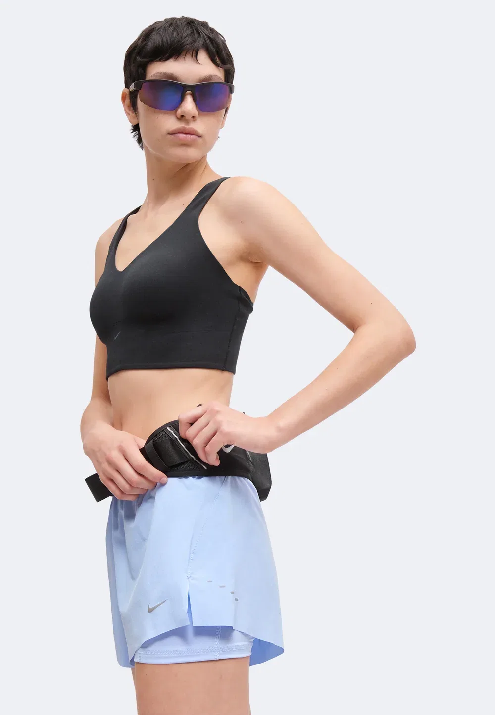 Swift - шорты 2-в-1 Nike Performance, Aluminum/Gridiron — фото 4