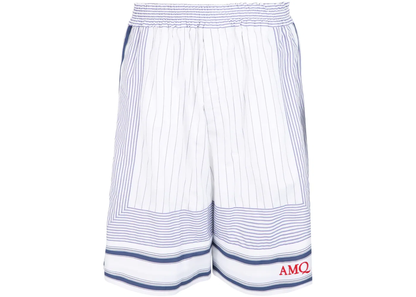Мужские шорты с полосками Alexander McQueen, White Blue