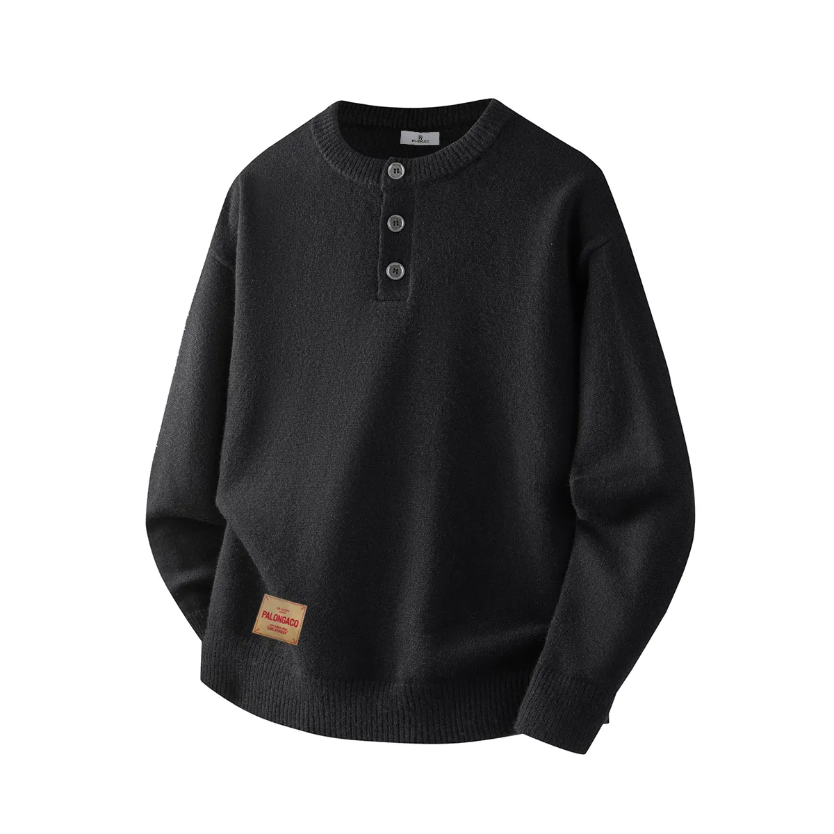 Детский свитер с круглым вырезом, свободный крой Other, PAL ONGACO, Black