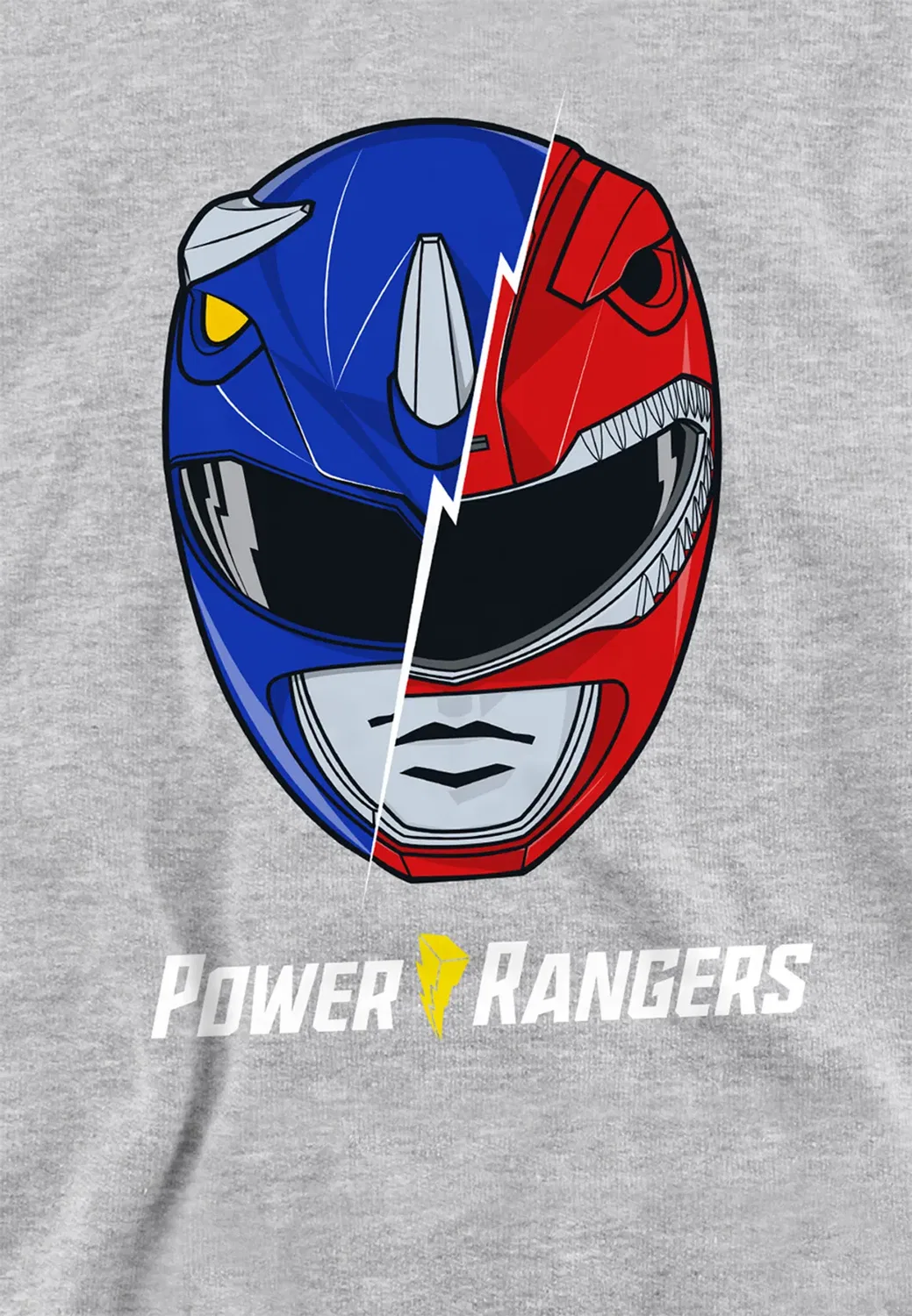 Детский худи Power Rangers Spliced Head Hasbro, Grey — фото 2