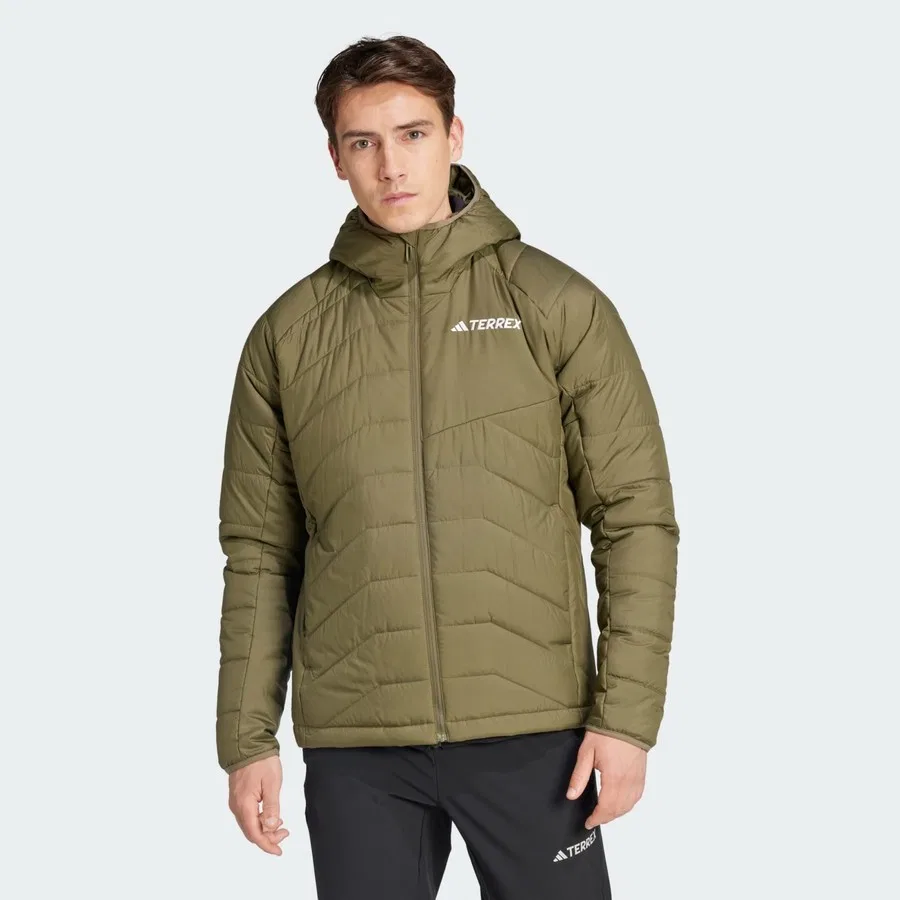 Мужская куртка с капюшоном и синтетическим утеплителем Terrex Multi Synthetic Insulated Hooded Jacket adidas, Зеленый