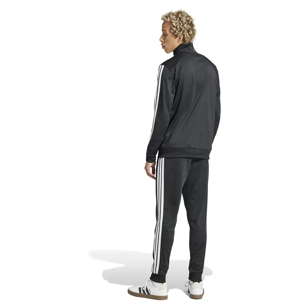 Мужской спортивный костюм с тремя полосами Basic 3 Stripes Tricot Adidas, Black — фото 2