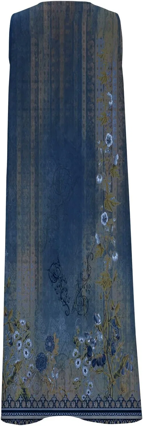 Женское платье с V-образным вырезом в клетку, J-t35 Royal Blue — фото 4