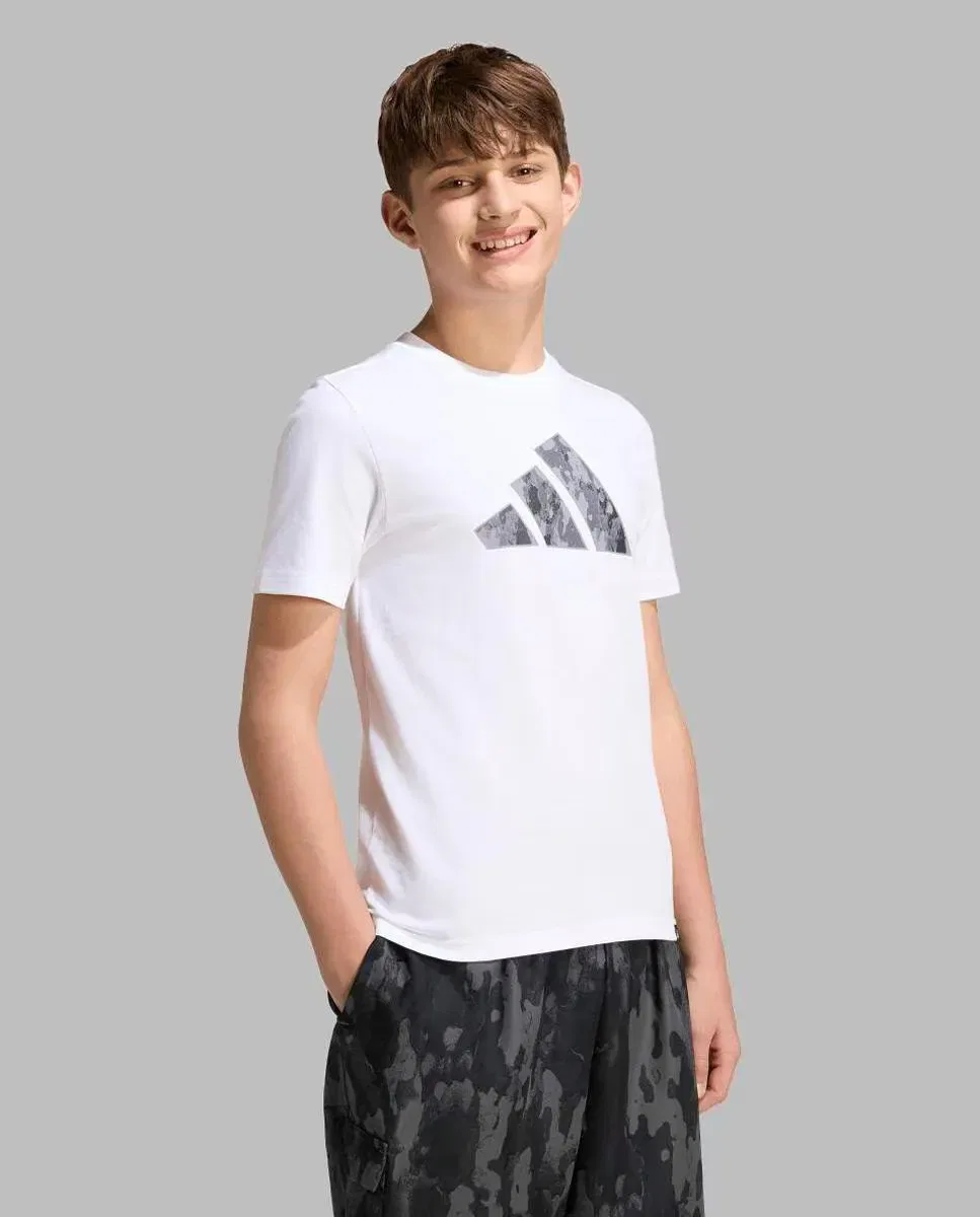 Детская футболка для мальчиков хлопковая Camo Graphic adidas, Blanco — фото 3