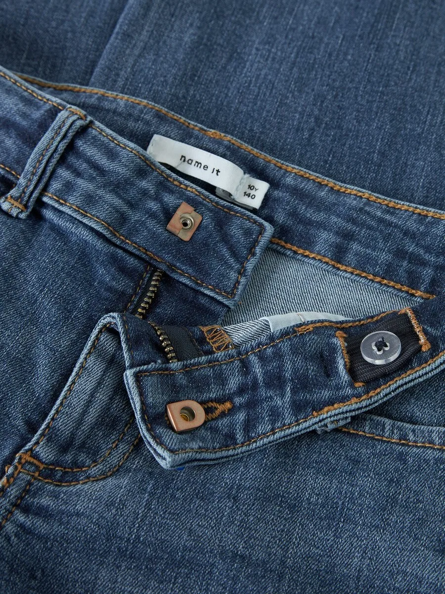 Джинсы NAME IT Wide leg Jeans 'NKFPolly' синего цвета — фото 4
