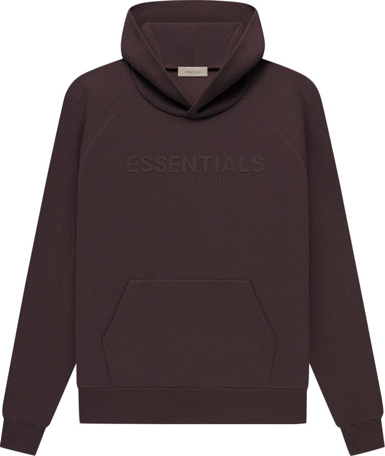 

Худи Fear of God Essentials Waffle Raglan Hoodie 'Plum', коричневый