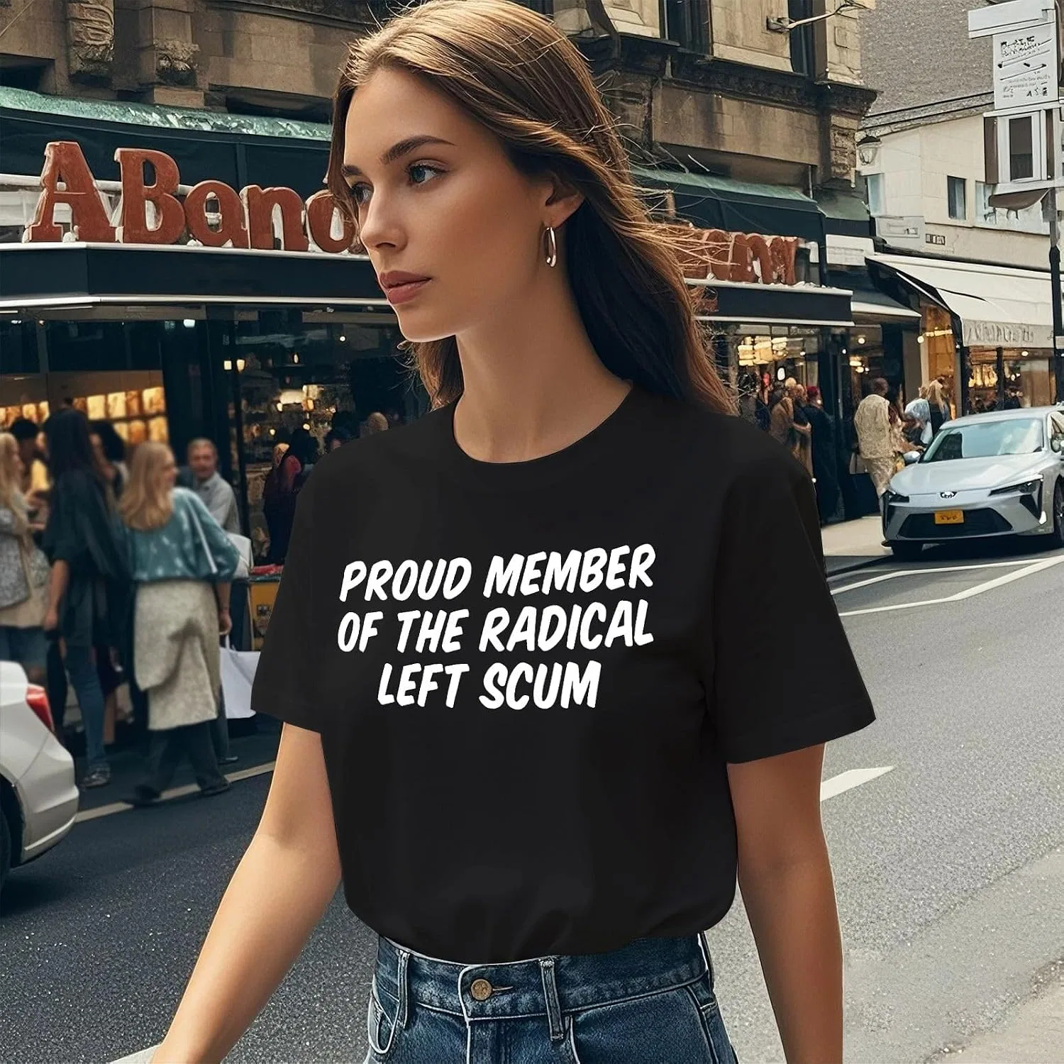 Футболка с принтом Radicals Left Scum Shirt-003, Allblack — фото 3