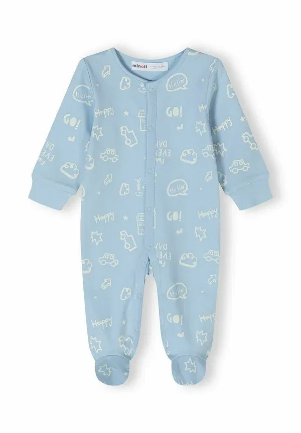 Комплект из 2 боди с длинным рукавом, хлопок, 2 pack long sleeve, Minoti, beige light blue, светло-голубой/бежевый — фото 4
