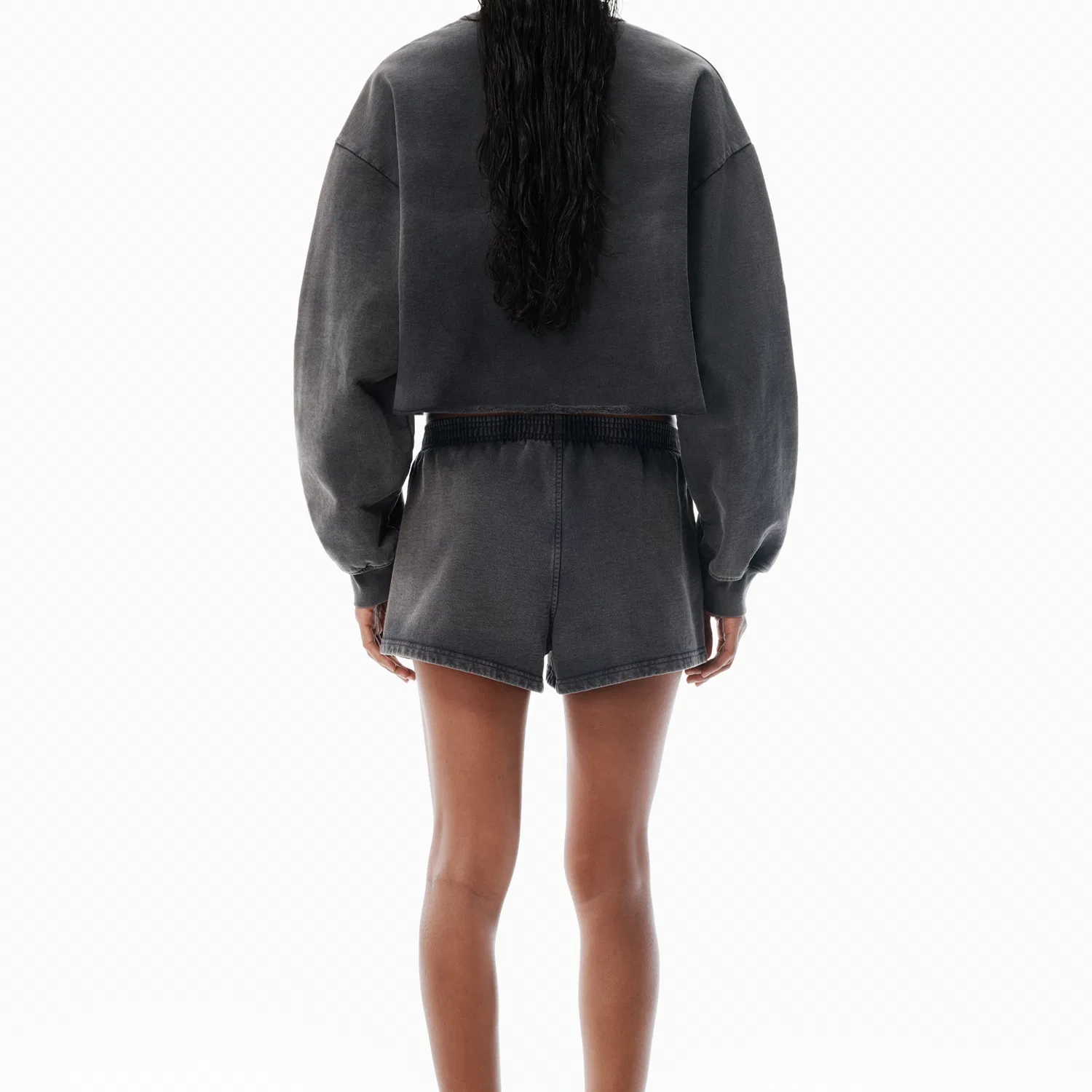 Женские шорты для бега на резинке, Black, Alexander Wang — фото 3